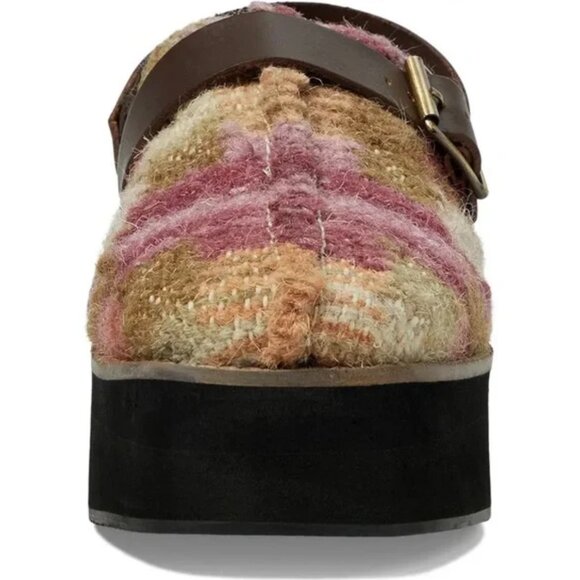 Free People Astro Platform Mules in Red Plaid Size 9 NWT - Picture 5 of 13